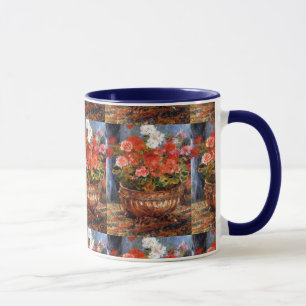 Pierre-Auguste Renoir Geraniums in a Copper Basin Mug