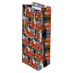 Pierre-Auguste Renoir Geraniums in a Copper Basin Wine Gift Bag