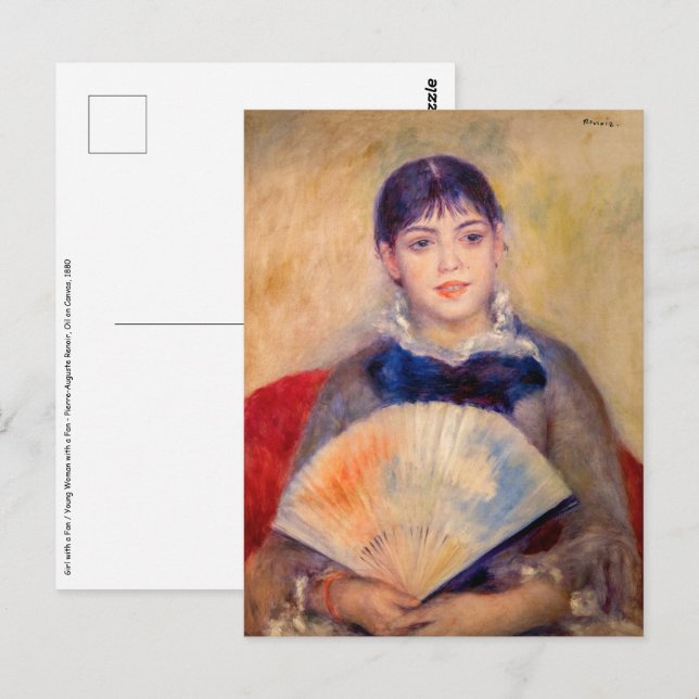 Pierre-Auguste Renoir - Girl with a Fan Postcard (Front/Back)