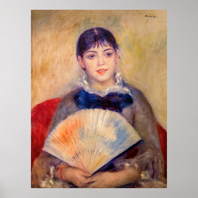 Pierre-Auguste Renoir - Girl with a Fan Poster (Front)