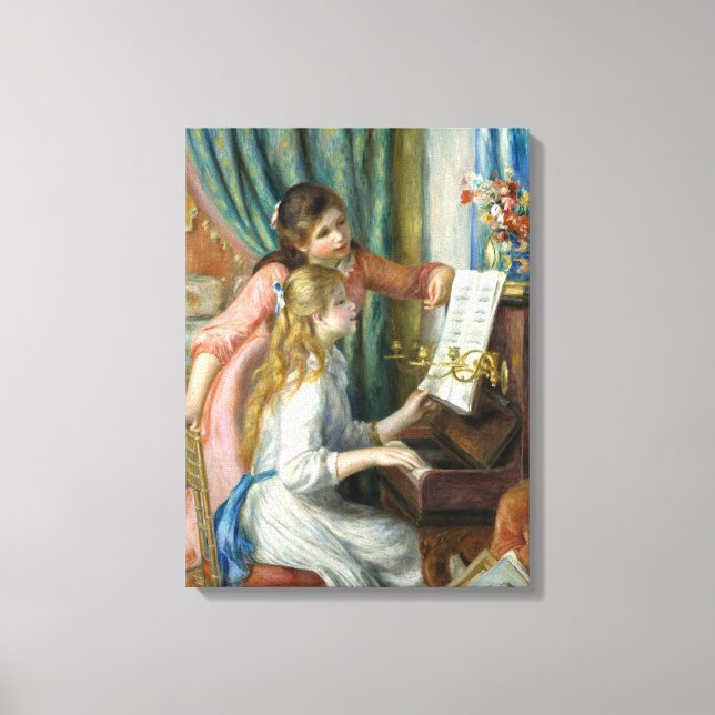 Pierre-Auguste Renoir Girls at the Piano Canvas Print (Front)