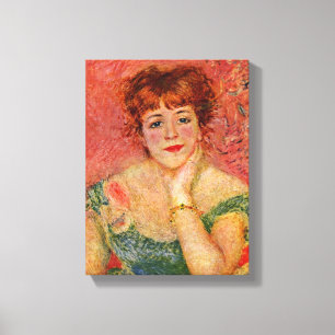 Pierre-Auguste Renoir - Jeanne Samary-portrait Canvas Print