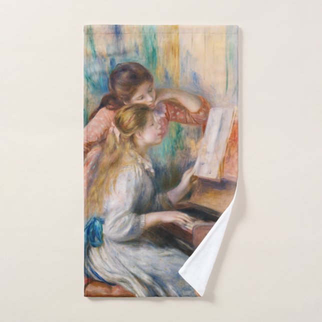 Pierre Auguste Renoir - Jeunes filles au piano (Serviette à main)