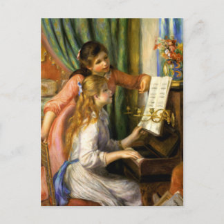 Pierre-Auguste Renoir - Jeunes Filles au Piano Postcard