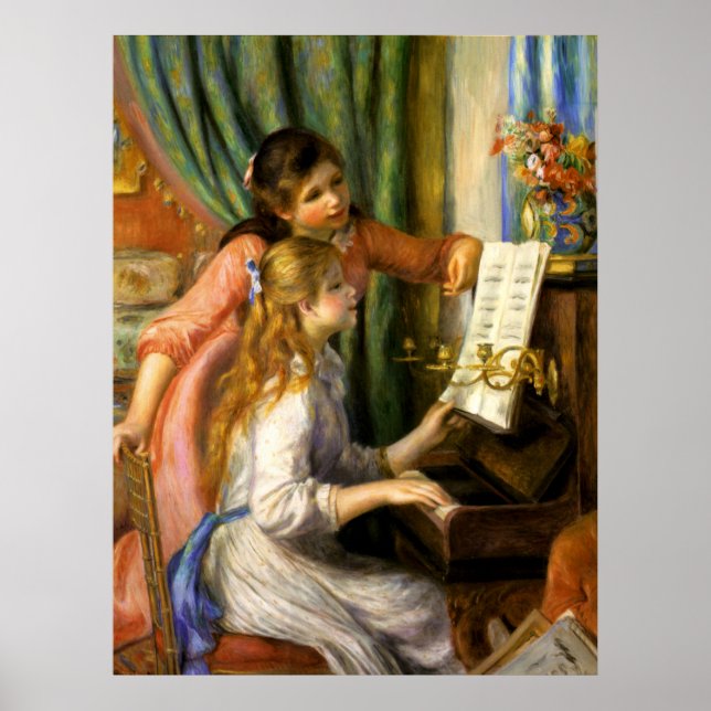 Pierre-Auguste Renoir — Jeunes Filles au Piano Poster (Front)
