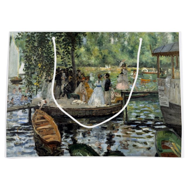 Pierre-Auguste Renoir - La Grenouillere Large Gift Bag (Front)