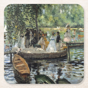 Pierre-Auguste Renoir - La Grenouillere Square Paper Coaster