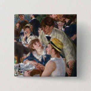 Pierre-Auguste Renoir - Luncheon of Boating Party 2 Inch Square Button