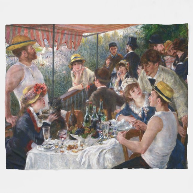 Pierre-Auguste Renoir - Luncheon of Boating Party Fleece Blanket (Front (Horizontal))