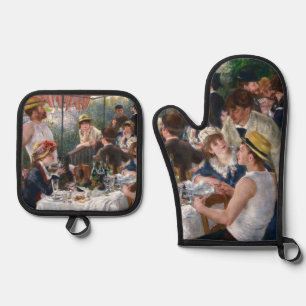 Pierre-Auguste Renoir - Luncheon of Boating Party Oven Mitt & Pot Holder Set