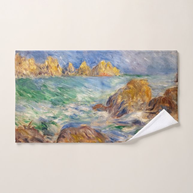 Pierre-Auguste Renoir - Marine, Guernesey Bath Towel Set (Hand Towel)