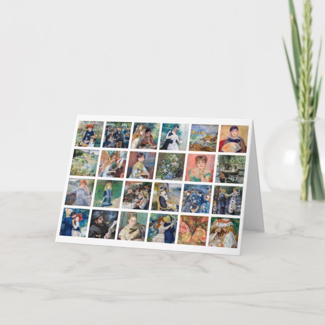 Pierre-Auguste Renoir - Masterpieces Grid Collage Card (Front)