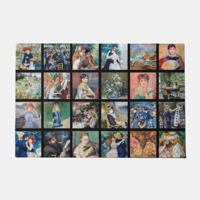 Pierre-Auguste Renoir - Masterpieces Grid Collage Doormat (Front)