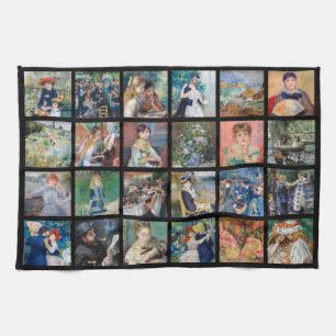 Pierre-Auguste Renoir - Masterpieces Grid Collage Kitchen Towel