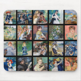 Pierre-Auguste Renoir - Masterpieces Grid Collage Mouse Pad
