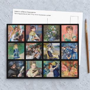 Pierre-Auguste Renoir - Masterpieces Grid Collage Postcard