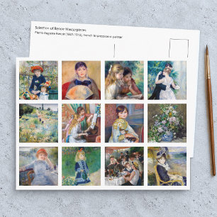Pierre-Auguste Renoir - Masterpieces Grid Collage Postcard