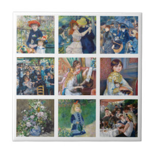 Pierre-Auguste Renoir - Masterpieces Grid Collage Tile