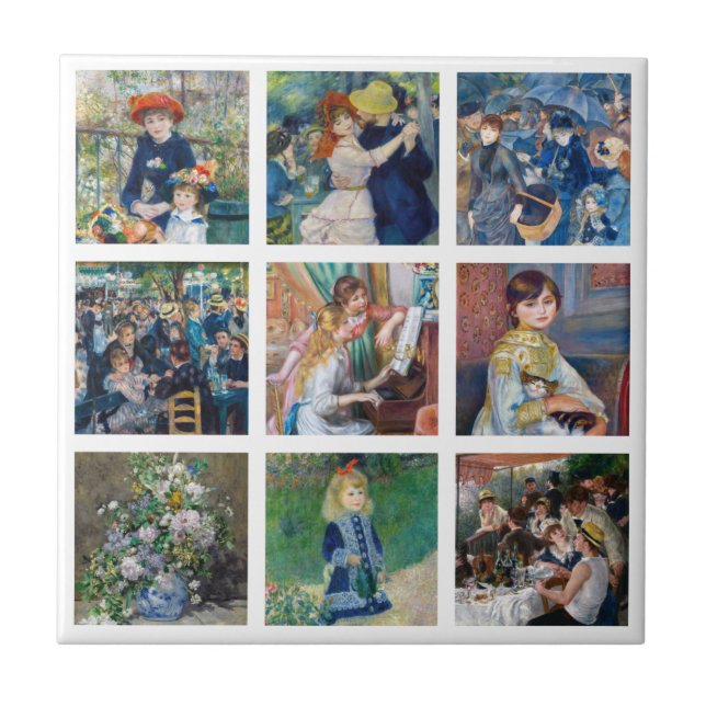 Pierre-Auguste Renoir - Masterpieces Grid Collage Tile (Front)
