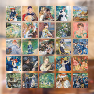 Pierre-Auguste Renoir - Masterpieces Grid Collage Window Cling