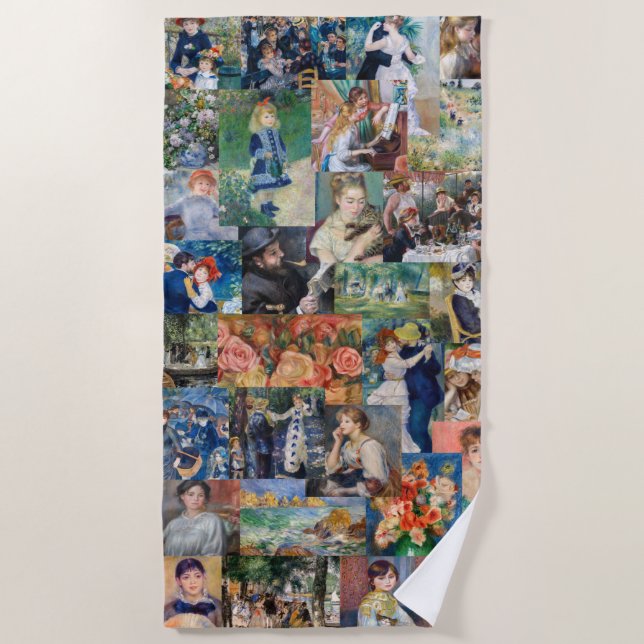 Pierre-Auguste Renoir - Masterpieces Patchwork Beach Towel (Front)