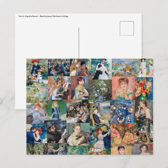 Pierre-Auguste Renoir - Masterpieces Patchwork Postcard (Front/Back)