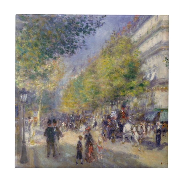 Pierre-Auguste Renoir - Paris, Grands Boulevards Tile (Front)