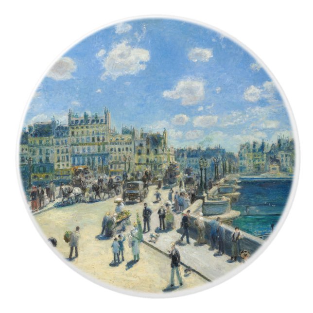 Pierre-Auguste Renoir - Paris, Pont-Neuf Ceramic Knob (Front)