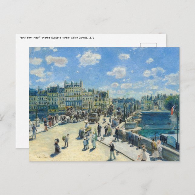 Pierre-Auguste Renoir - Paris, Pont-Neuf Postcard (Front/Back)