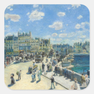 Pierre-Auguste Renoir - Paris, Pont-Neuf Square Sticker