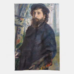 Pierre Auguste Renoir - Portrait of Claude Monet Kitchen Towel