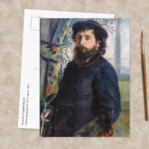 Pierre Auguste Renoir - Portrait of Claude Monet Postcard