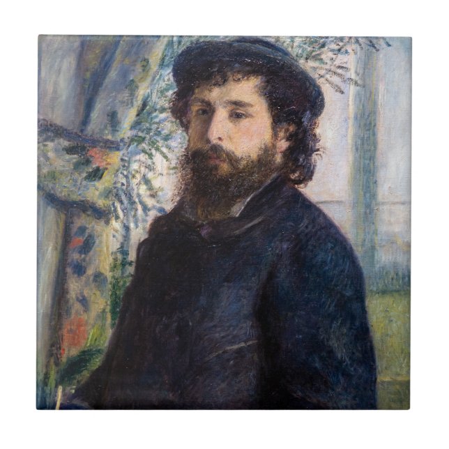 Pierre Auguste Renoir - Portrait of Claude Monet Tile (Front)