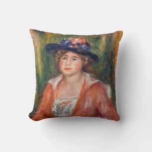 Pierre-Auguste Renoir - Portrait of Seated Woman Throw Pillow