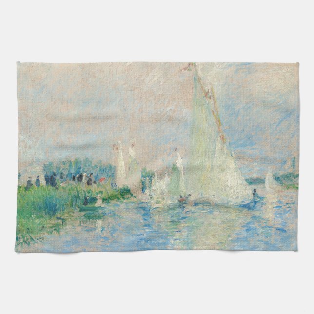 Pierre-Auguste Renoir - Regatta at Argenteuil Kitchen Towel (Horizontal)