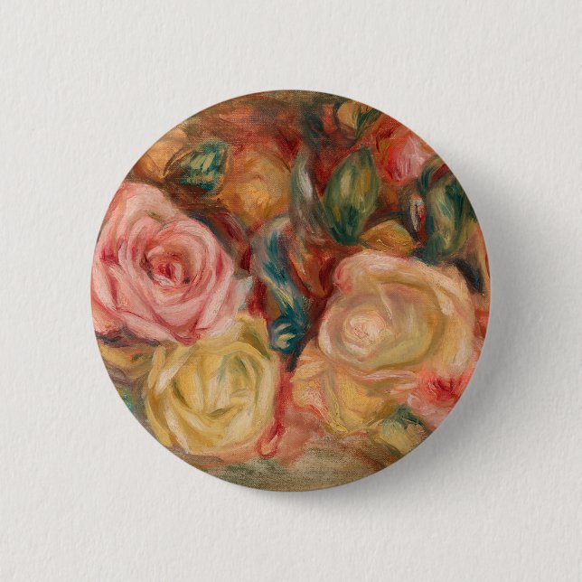Pierre-Auguste Renoir - Roses 2 Inch Round Button (Front)