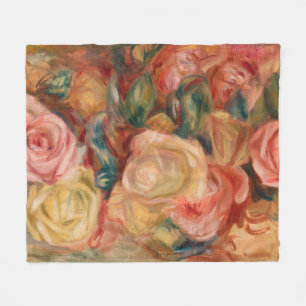 Pierre-Auguste Renoir - Roses Fleece Blanket