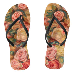 Pierre-Auguste Renoir - Roses Flip Flops