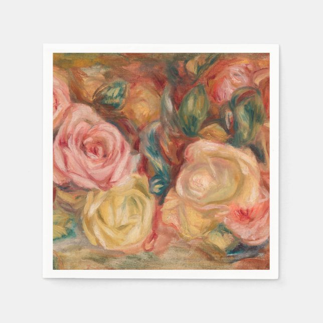 Pierre-Auguste Renoir - Roses Napkin (Front)