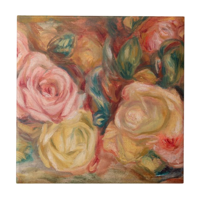 Pierre-Auguste Renoir - Roses Tile (Front)