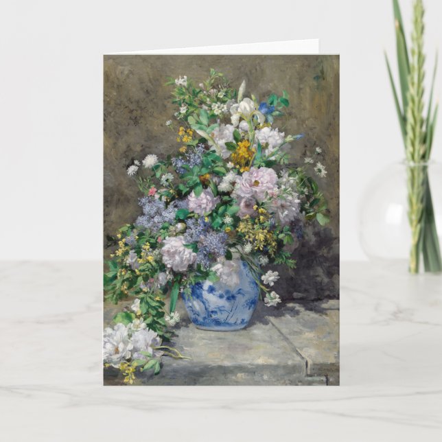 Pierre-Auguste Renoir - Spring Bouquet Card (Front)