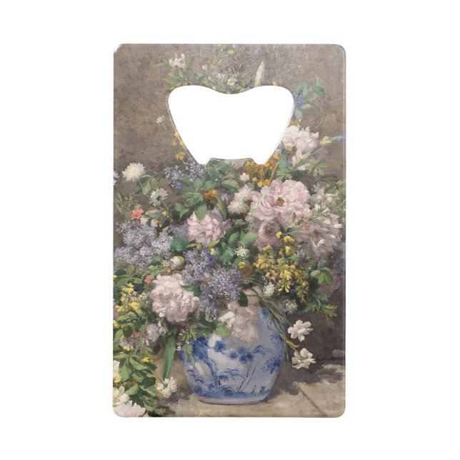 Pierre-Auguste Renoir Spring Bouquet    Credit Card Bottle Opener (Front)
