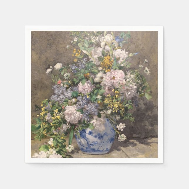 Pierre-Auguste Renoir Spring Bouquet     Napkin (Front)