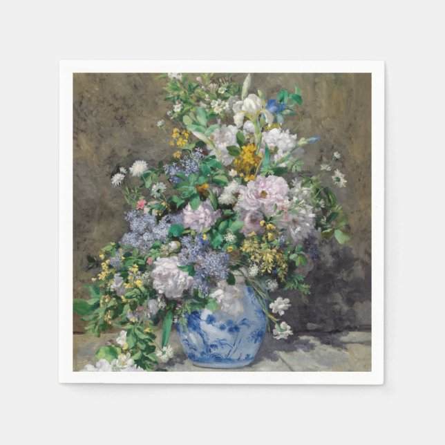 Pierre-Auguste Renoir - Spring Bouquet Napkin (Front)