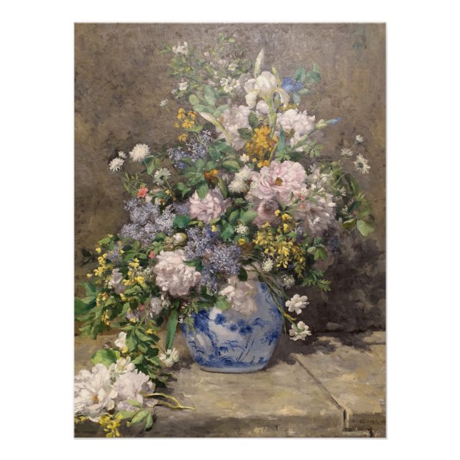 Pierre-Auguste Renoir Spring Bouquet  Poster (Front)