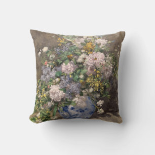 Pierre-Auguste Renoir Spring Bouquet  Throw Pillow