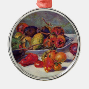 Pierre Auguste Renoir Still Life with Fruit Metal Ornament