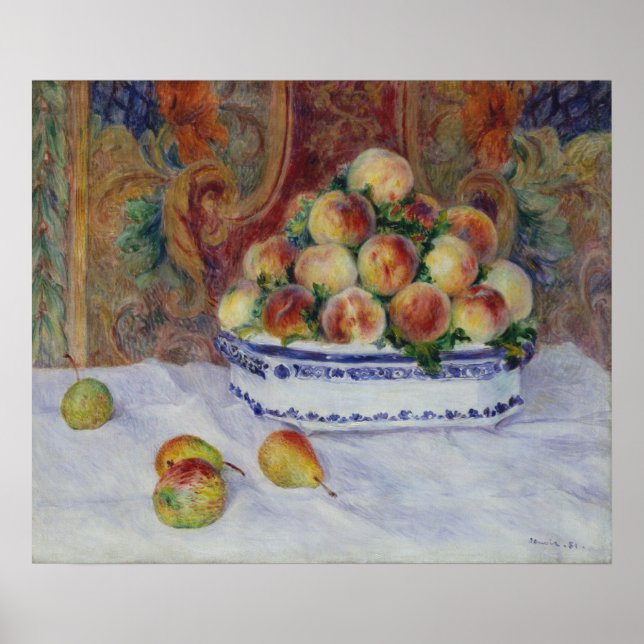 Pierre Auguste Renoir | Still Life with Peaches Poster (Front)