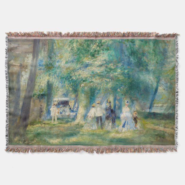 Pierre-Auguste Renoir - The Party at Saint-Cloud Throw Blanket (Front)