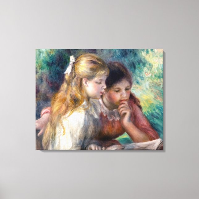 Pierre-Auguste Renoir - The Reading Canvas Print (Front)